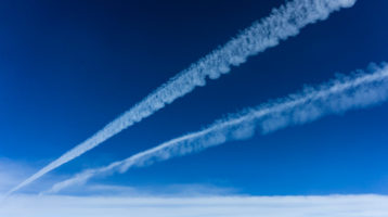 supersonic jet trail in the sky